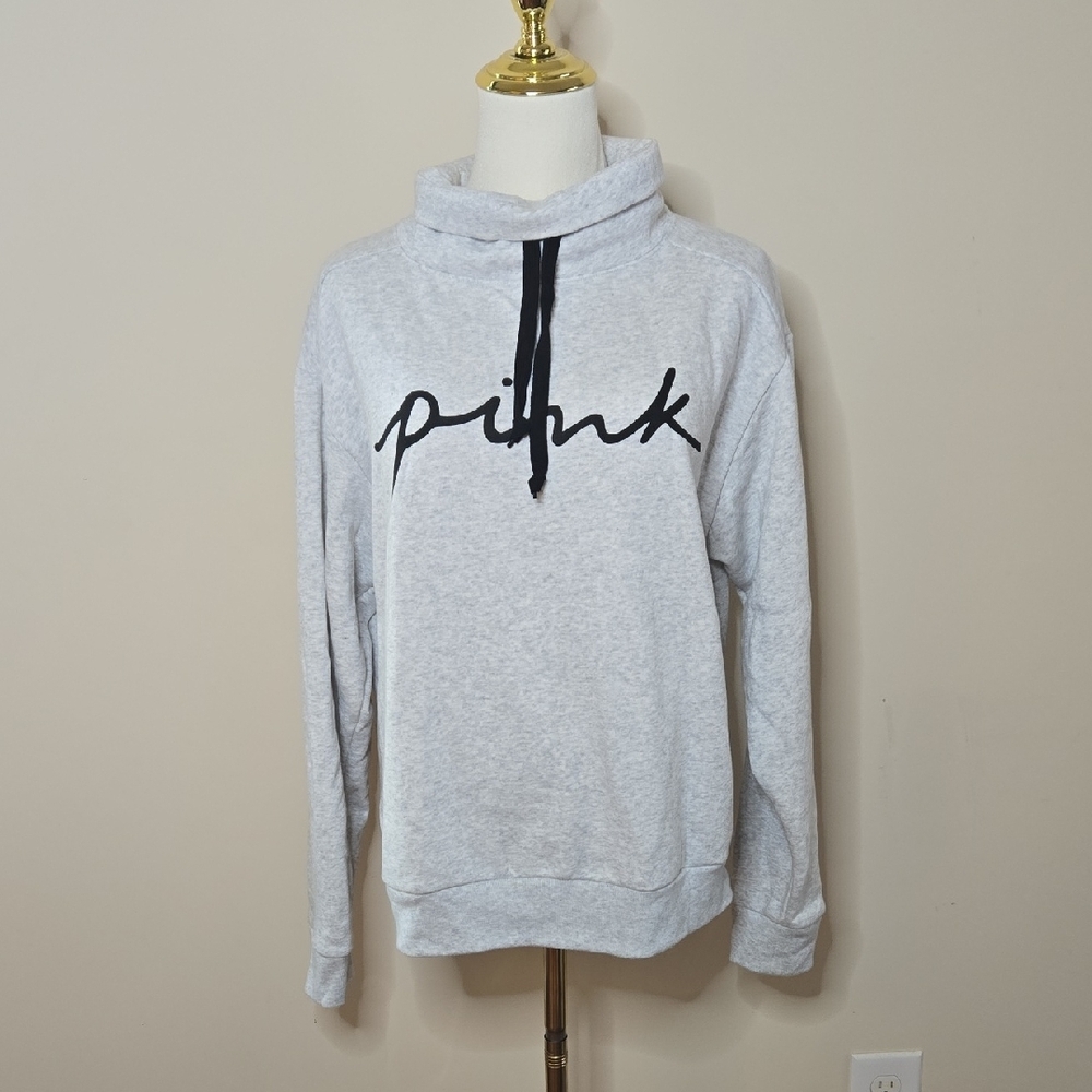Victoria's Secret PINK Heather Gray Cowl Neck‎ Sweatshirt Small